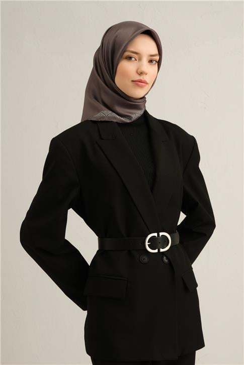 Armine Klasik Desenli Saf İpek Twill Eşarp 9357D 33