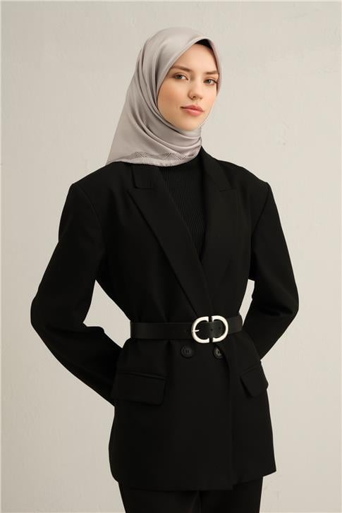 Armine Klasik Desenli Saf İpek Twill Eşarp 9357D 57