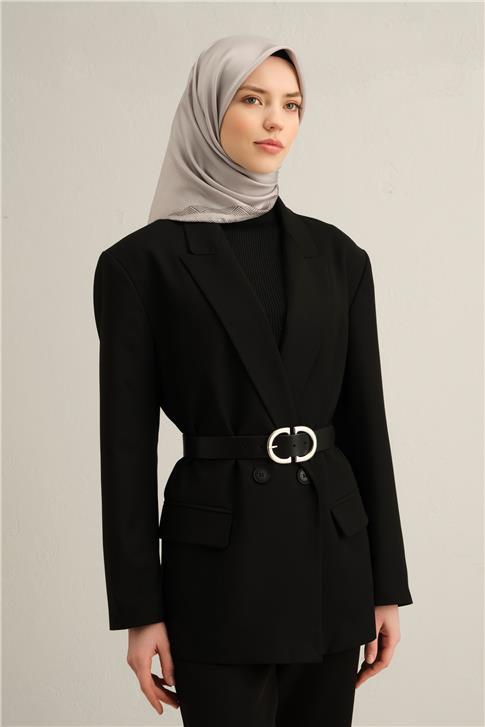 Armine Klasik Desenli Saf İpek Twill Eşarp 9357D 57