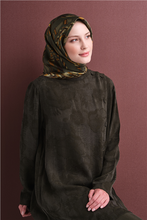 Armine Jakarlı İpek Eşarp 9607D 04 