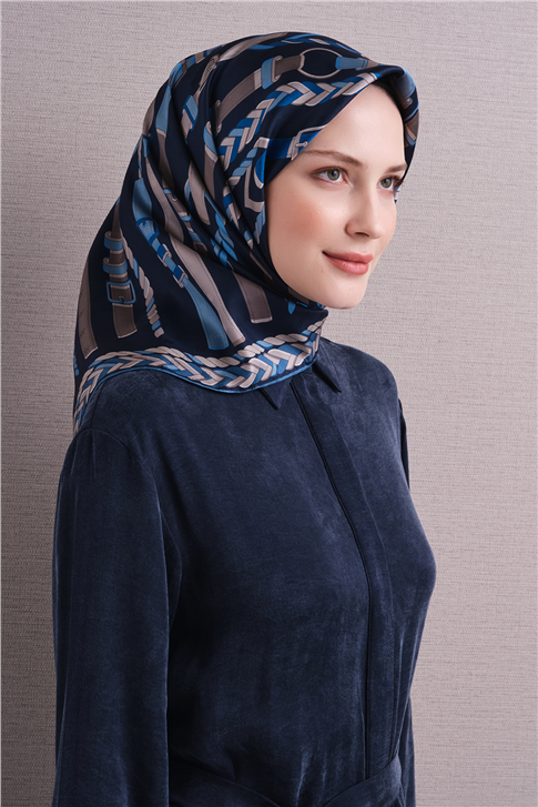 Armine Jakarlı İpek Eşarp 9607D 10 