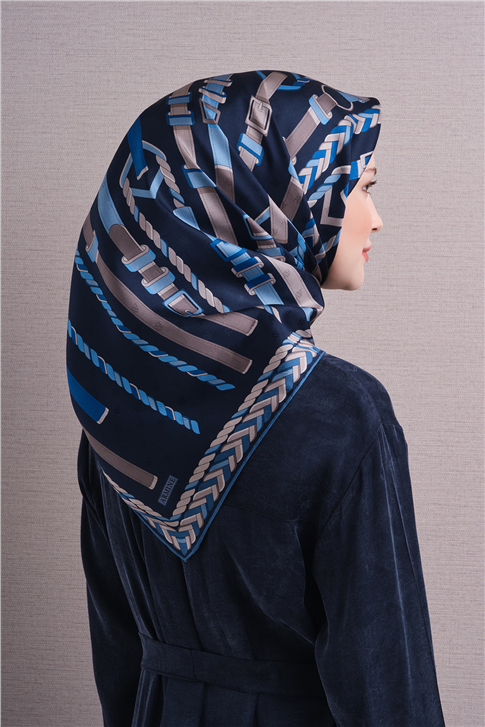 Armine Jakarlı İpek Eşarp 9607D 10 