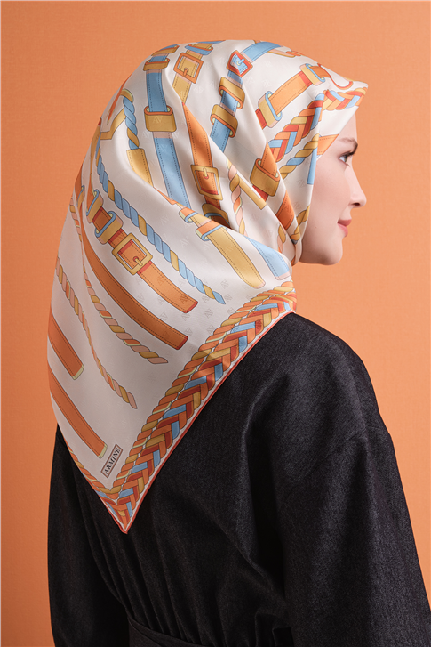 Armine Jakarlı İpek Eşarp 9607D 80 