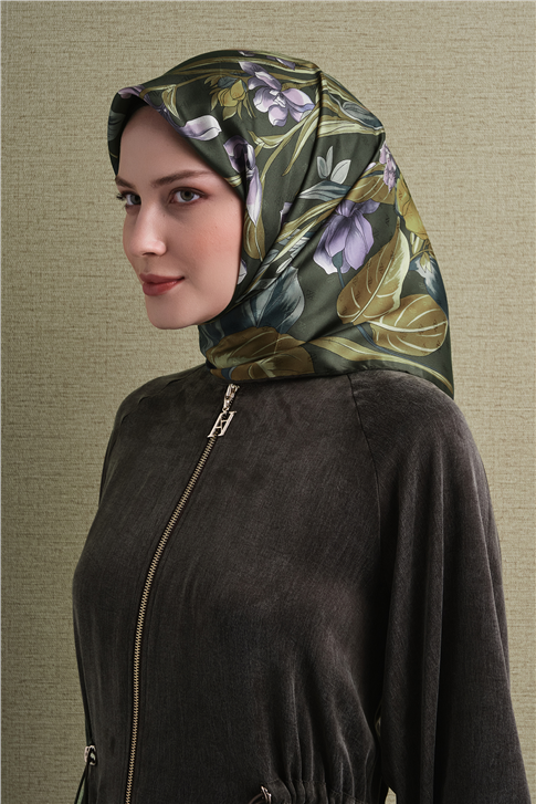 Armine Jakarlı İpek Eşarp 9608D 11 