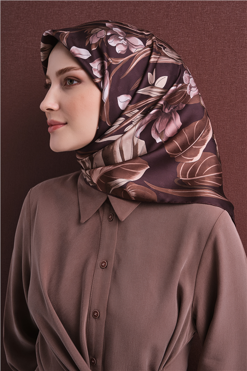 Armine Jakarlı İpek Eşarp 9608D 50 