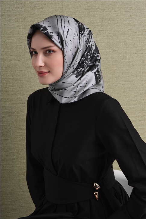 Armine Saf İpek Twill Eşarp 9617D 01 