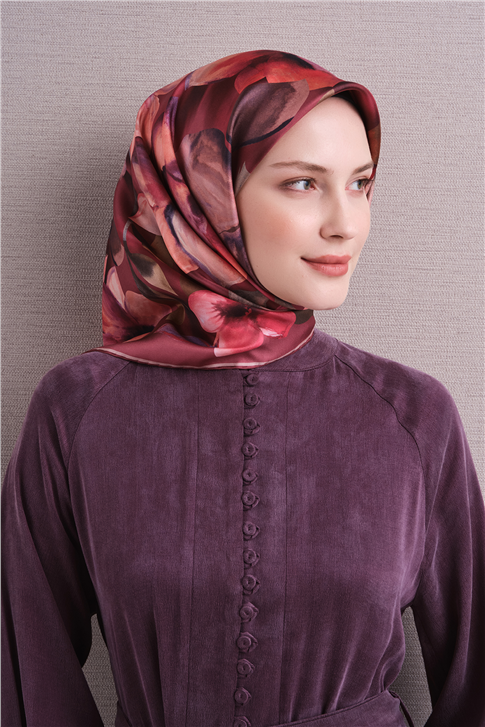 Armine Saf İpek Twill Eşarp 9632D 01 