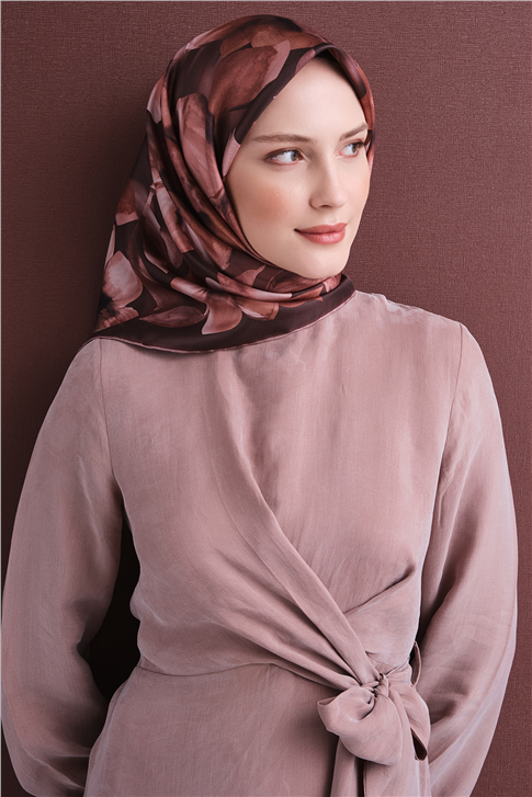 Armine Saf İpek Twill Eşarp 9632D 55 