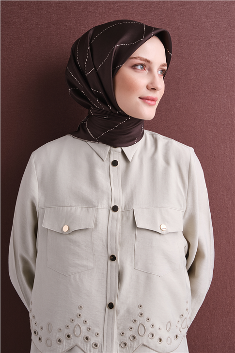 Armine Saf İpek Twill Eşarp 9642D 32 
