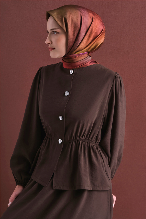 Armine Jakarlı İpek Eşarp 9647D 05 