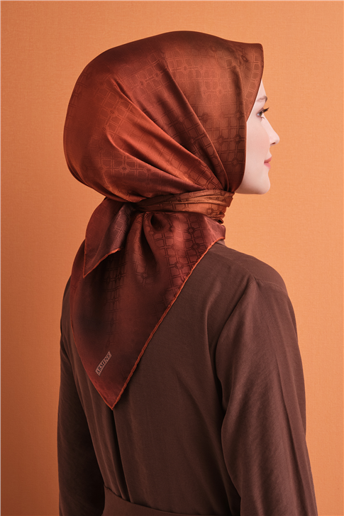 Armine Jakarlı İpek Eşarp 9647D 08 
