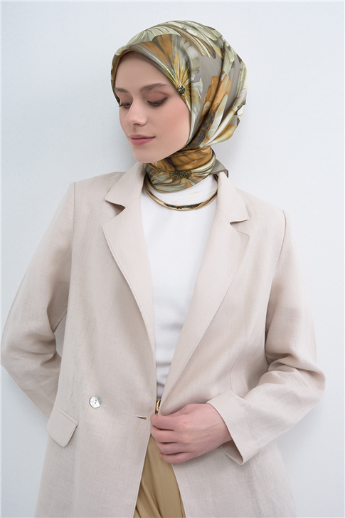 Armine  Saf İpek Twill Eşarp 9503D 05