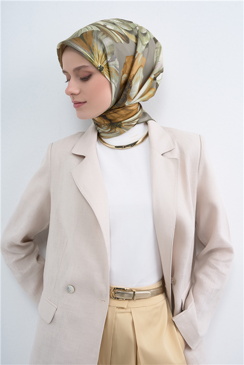 Armine  Saf İpek Twill Eşarp 9503D 05