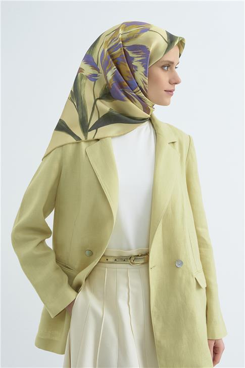 Armine  Saf İpek Twill Eşarp 9506D 01