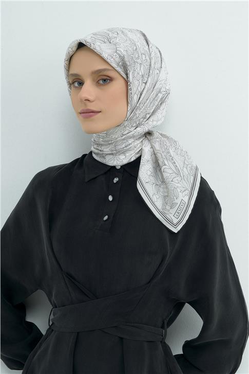 Armine  Saf İpek Twill Eşarp 9508D 01