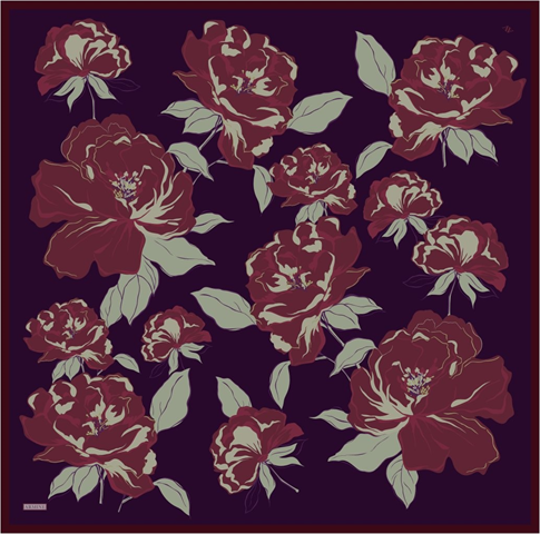 Armine  Saf İpek Twill Eşarp 9509D 59