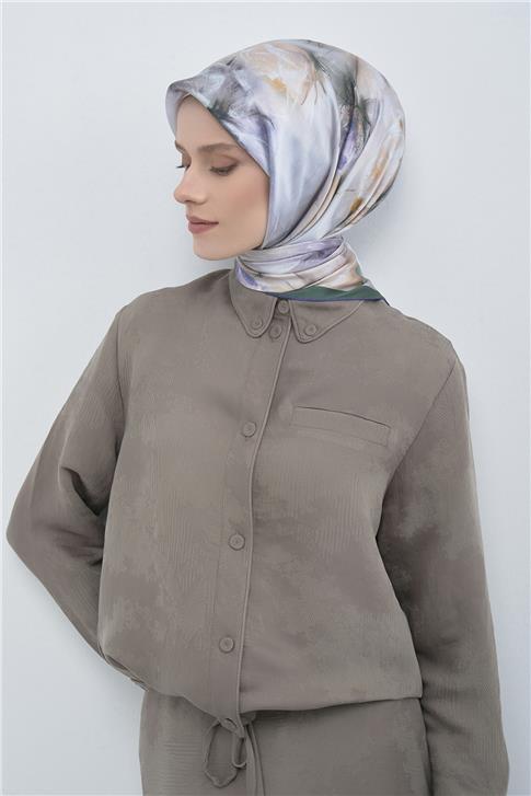Armine  Saf İpek Twill Eşarp 9515D 01