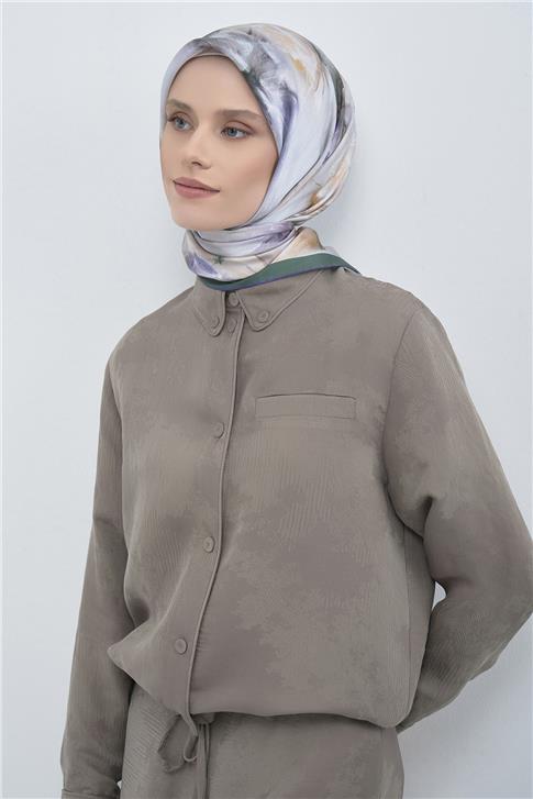 Armine  Saf İpek Twill Eşarp 9515D 01