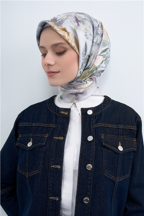 Armine  Saf İpek Twill Eşarp 9516D 04