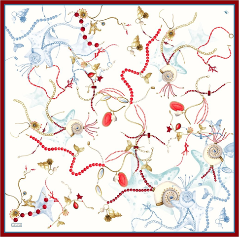 Armine  Saf İpek Twill Eşarp 9527D 01