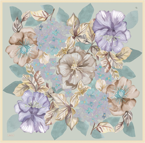 Armine  Saf İpek Twill Eşarp 9529D 81