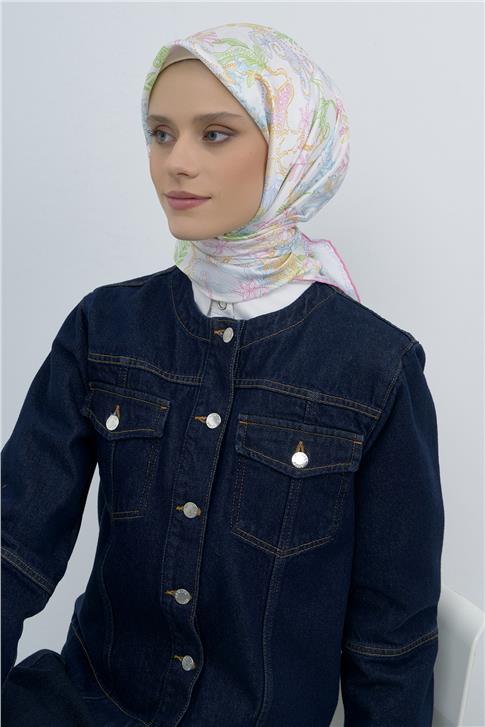 Armine  Saf İpek Twill Eşarp 9545D 01