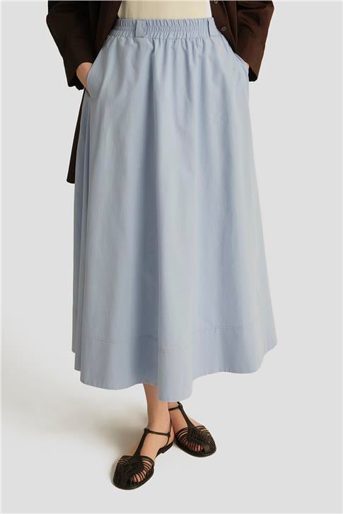 Armine Pamuklu Etek 25Y1837 Bebe Mavi