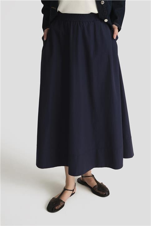 Armine Pamuklu Etek 25Y1837 LACİVERT