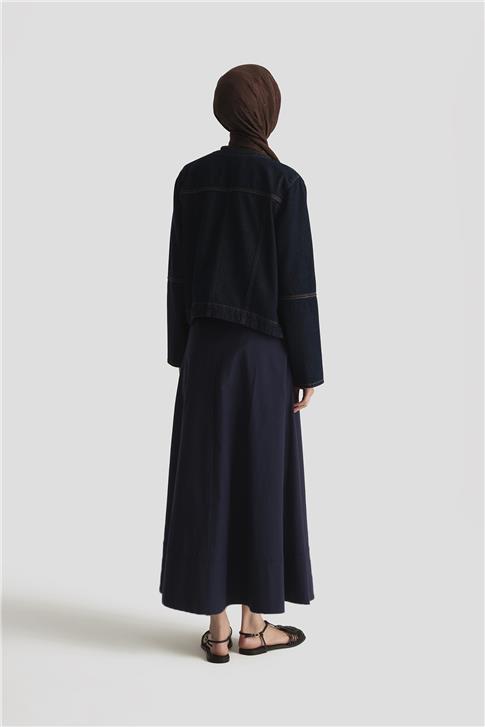 Armine Pamuklu Etek 25Y1837 LACİVERT