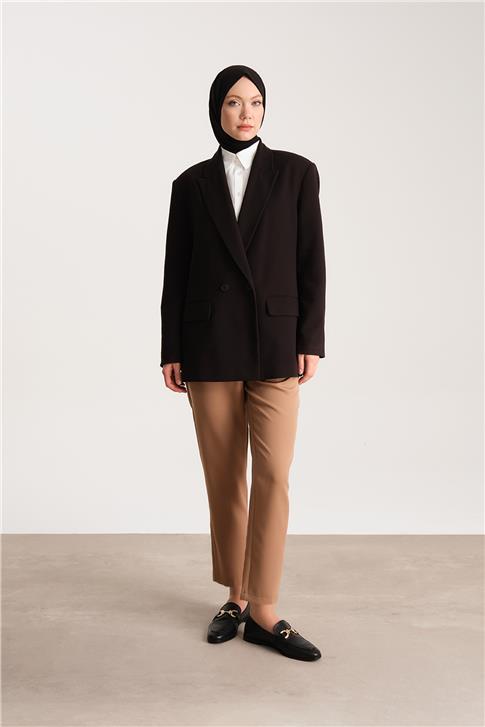 Armine Yüksek Bel Havuç Pantolon Ort2518 Camel