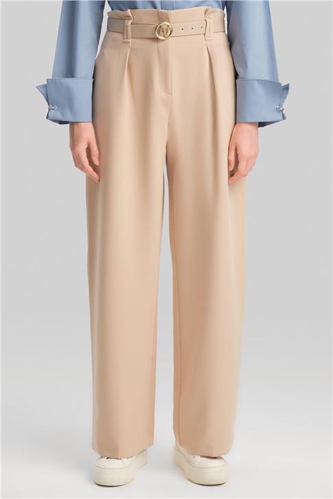 Armine Kemerli Palazzo Pantolon Ort2519 Bej