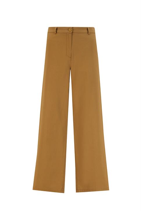 Armine Yüksek Bel Palazzo Pantolon 25Y2812 Sahra