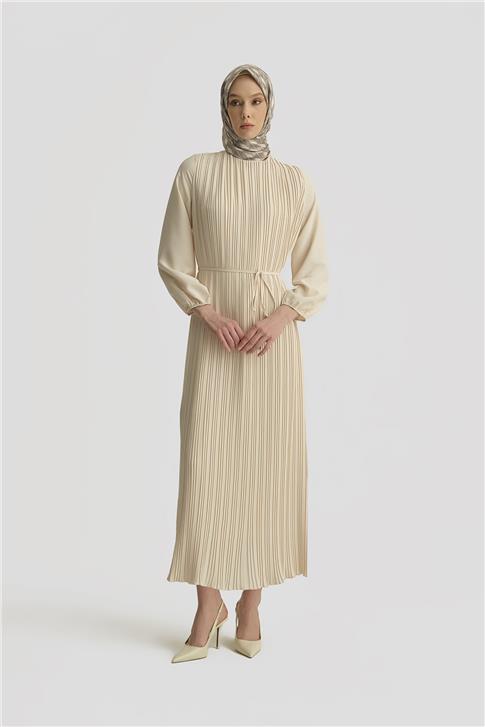 Armine Elbise ORTD9435-1 Bej