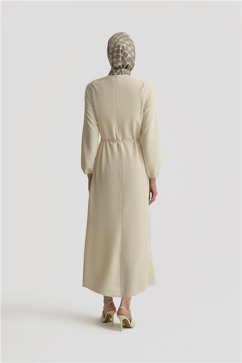 Armine Elbise ORTD9435-1 Bej