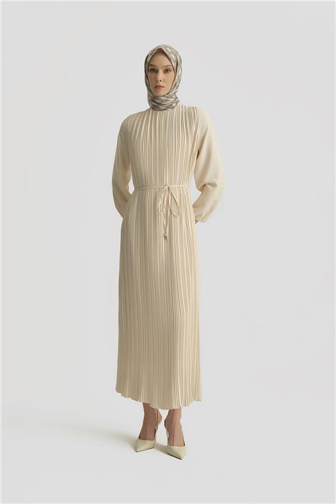 Armine Elbise ORTD9435-1 Bej