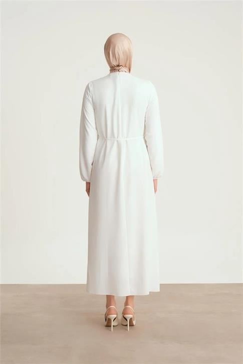 Armine Elbise ORTD9435-1 Ekru