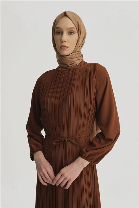 Armine Elbise ORTD9435-1 Acı Kahve