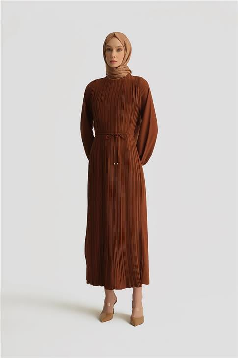 Armine Elbise ORTD9435-1 Acı Kahve