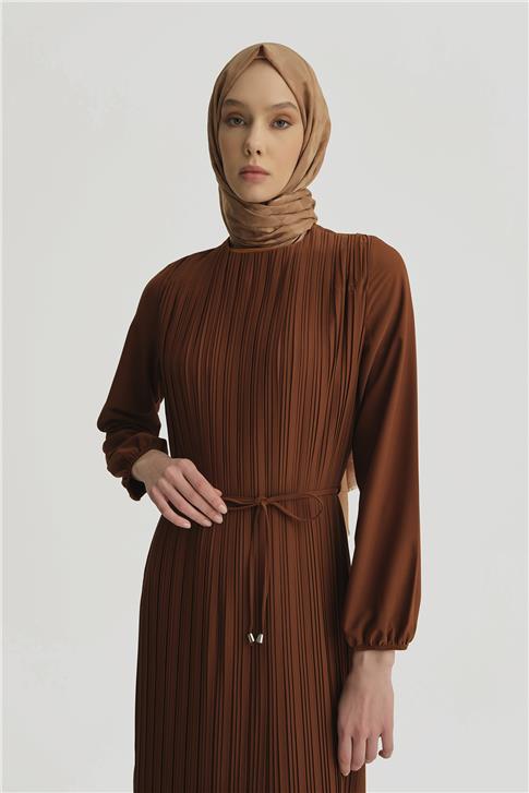 Armine Elbise ORTD9435-1 Acı Kahve