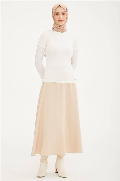 Armine Kısa Kol Badi 21Kd9037 Ekru