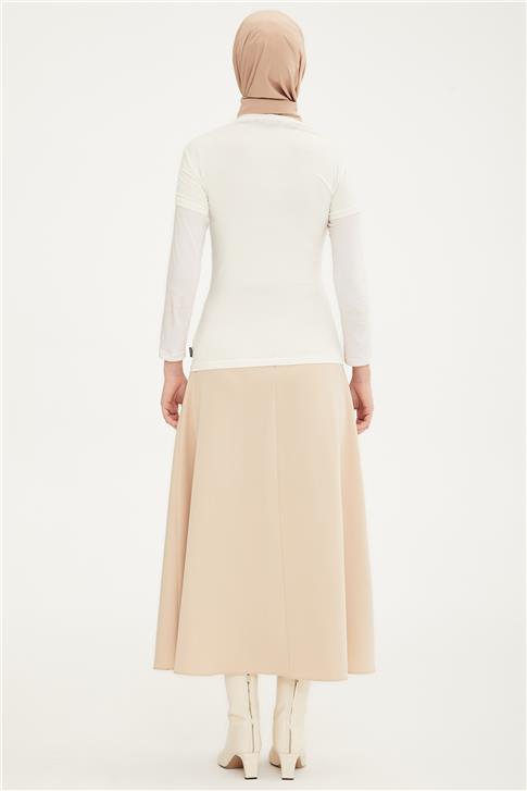 Armine Kısa Kol Badi 21Kd9037 Ekru