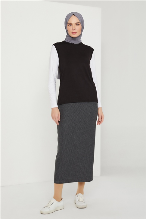 Armine Sıfır Kol Badi 21KD9038 Siyah
