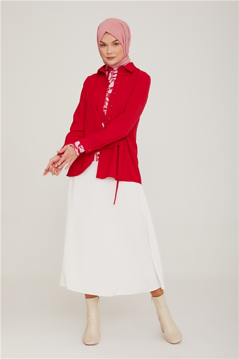 Armine Desenli İç Bady 22K3206 Kırmızı