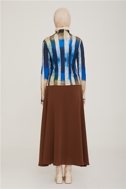 Armine Desenli İç Bady 22K3206 Morcivert