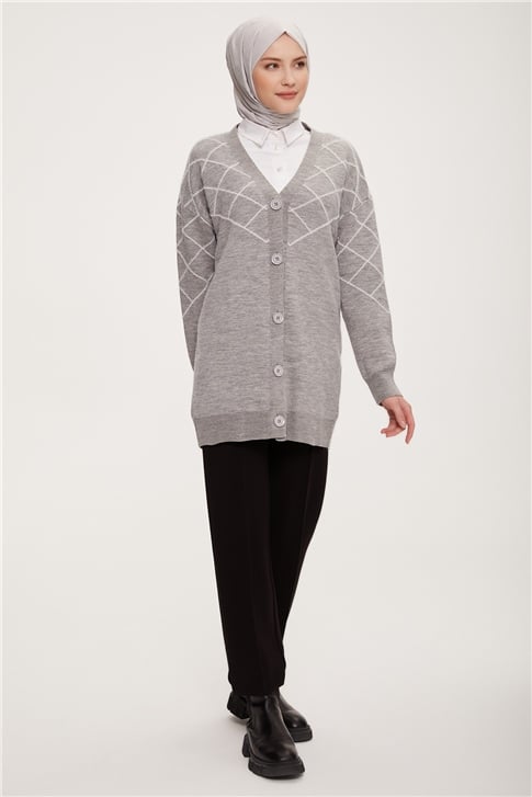 Armine Hırka 22KD4201 Gri