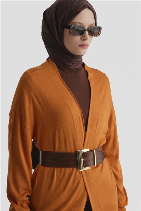 Armine Hırka 22Kd4245 Yanık Oranj