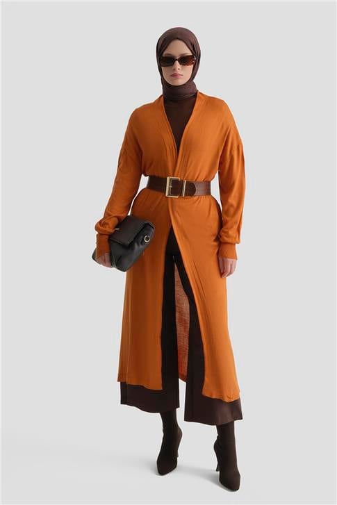 Armine Hırka 22Kd4245 Yanık Oranj