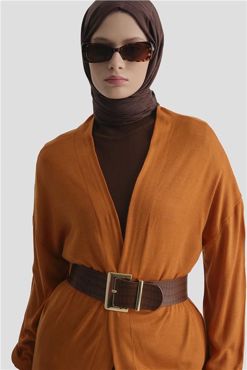 Armine Hırka 22Kd4245 Yanık Oranj