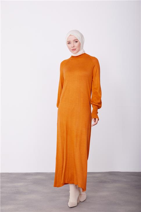 Armine Elbise 23Kd4250 Yanık Oranj