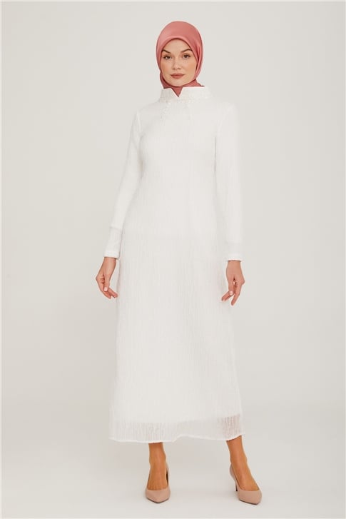 Armine Elbise 22K9422 Ekru